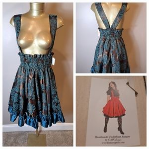 KMK DESIGNS Handmade Underbust Flock Print Handmaiden Style Jumper